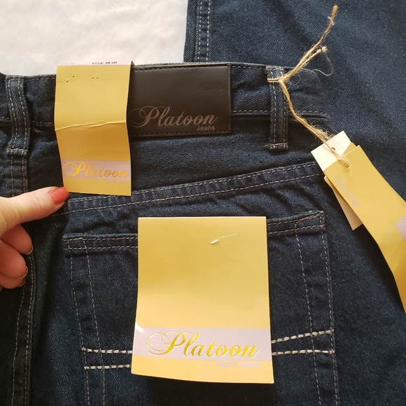 Platoon size 34/32 dark wash straight leg mens jeans New with tags - Picture 11 of 15